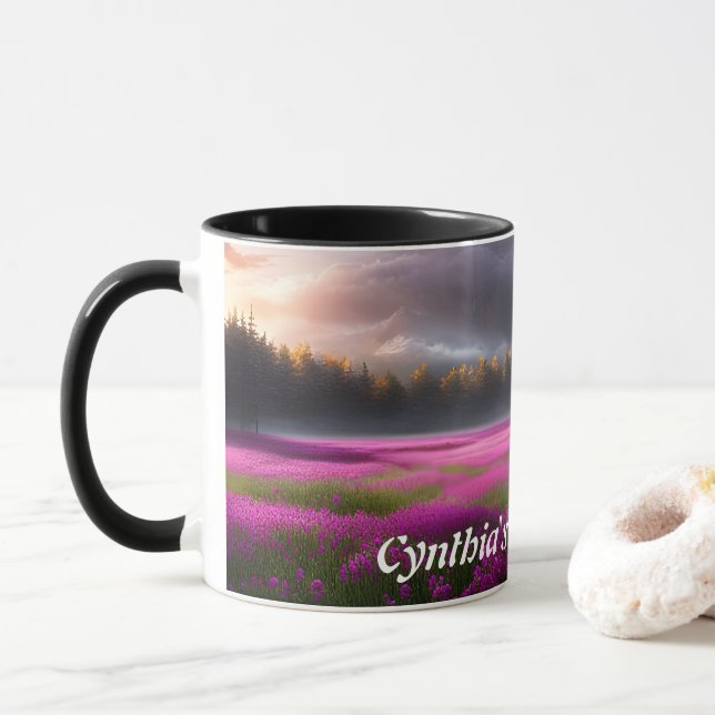 Cynthia's Morning Tea Personalized Customizable Mug (With Donut)