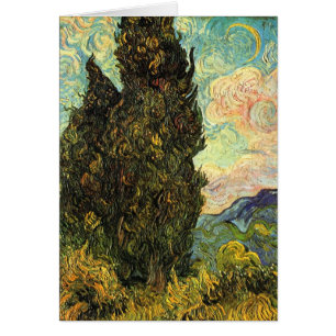 Cyprès par Vincent van Gogh Carte de voeux