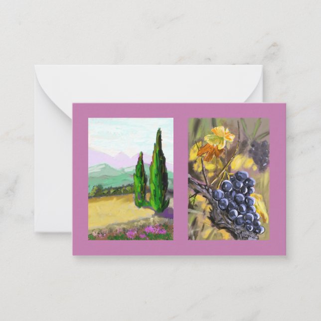 Cypress and grape Provence decorative card. Card (Front)