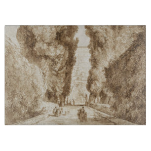 Cypress Avenue at Villa d Este Tivoli by Fragonard Cutting Board