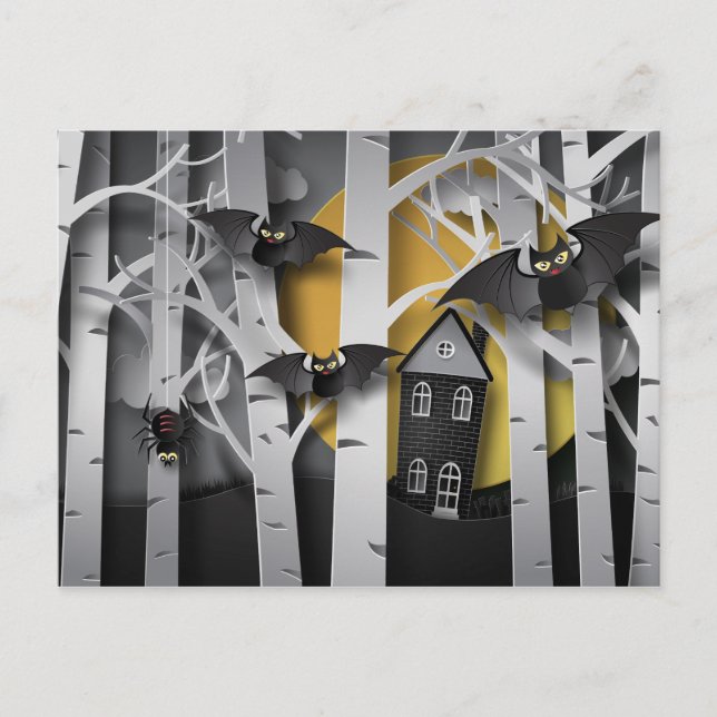 Cypress Forest and Bats Postcard (Front)