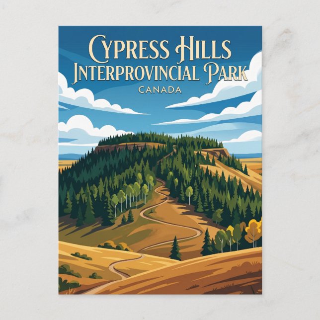 Cypress Hills Interprovincial Park Canada Postcard (Front)
