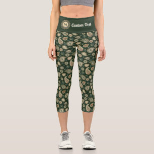 Cypress Paisley Pattern Capri Leggings