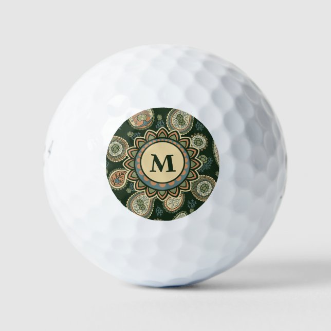 Cypress Paisley Pattern Golf Balls (Front)