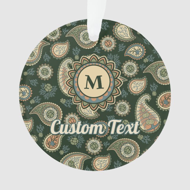 Cypress Paisley Pattern Ornament (Front)