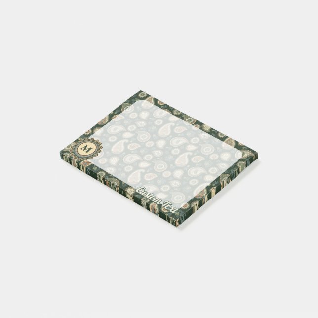 Cypress Paisley Pattern Post-it Notes (Angled)
