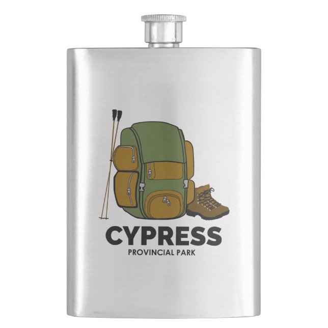 Cypress Provincial Park Backpack Hip Flask (Front)