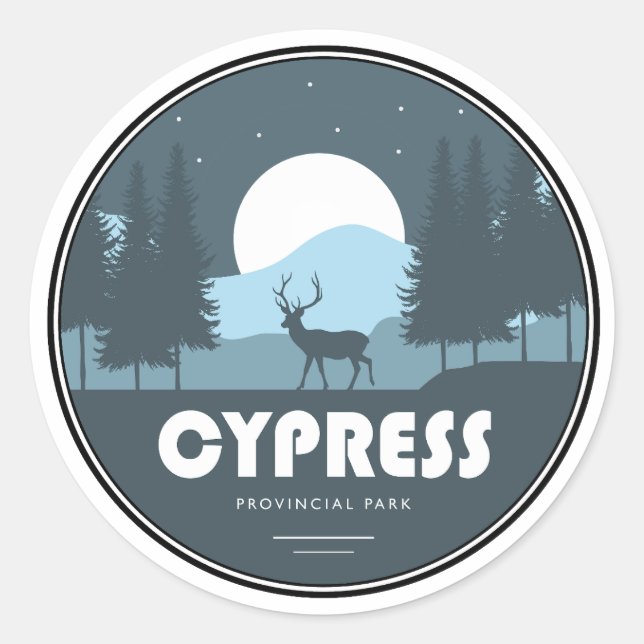 Cypress Provincial Park Deer Classic Round Sticker (Front)