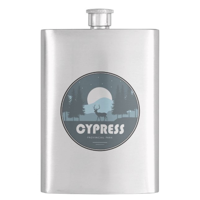 Cypress Provincial Park Deer Hip Flask (Front)