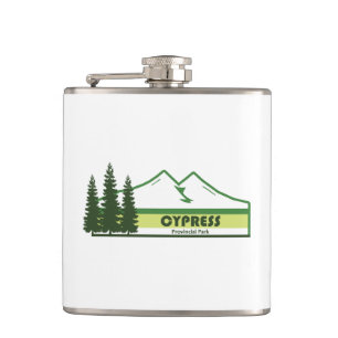 Cypress Provincial Park Green Stripes Hip Flask