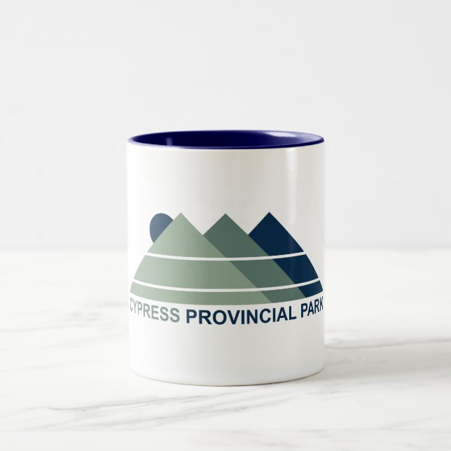 Cypress Provincial Park Mountains Sun Two-Tone Coffee Mug (Center)