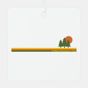 Cypress Provincial Park Pine Trees Sun Metal Ornament