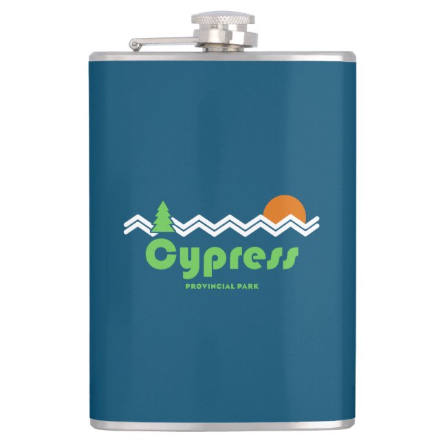 Cypress Provincial Park Retro Hip Flask (Front)