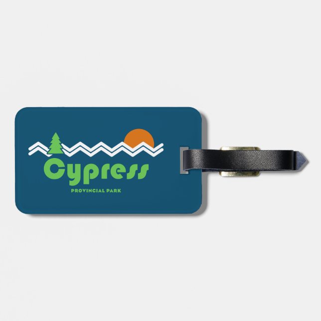 Cypress Provincial Park Retro Luggage Tag (Back Horizontal)