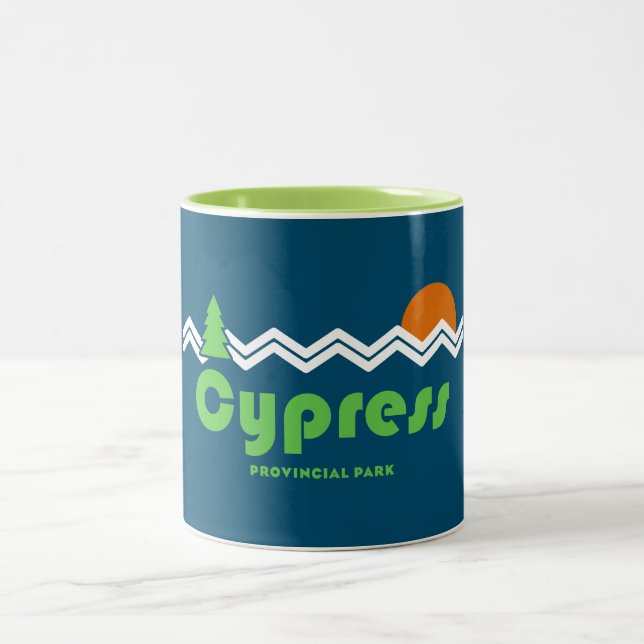 Cypress Provincial Park Retro Two-Tone Coffee Mug (Center)