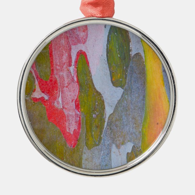 Cypress tree bark patterns, Italy Metal Ornament (Front)