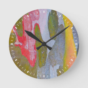 Cypress tree bark patterns, Italy Round Clock