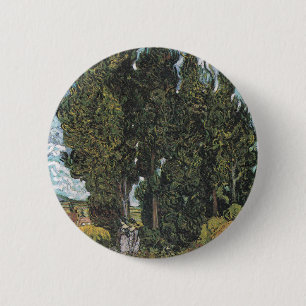 Cypress Trees by Van Gogh 2 Inch Round Button