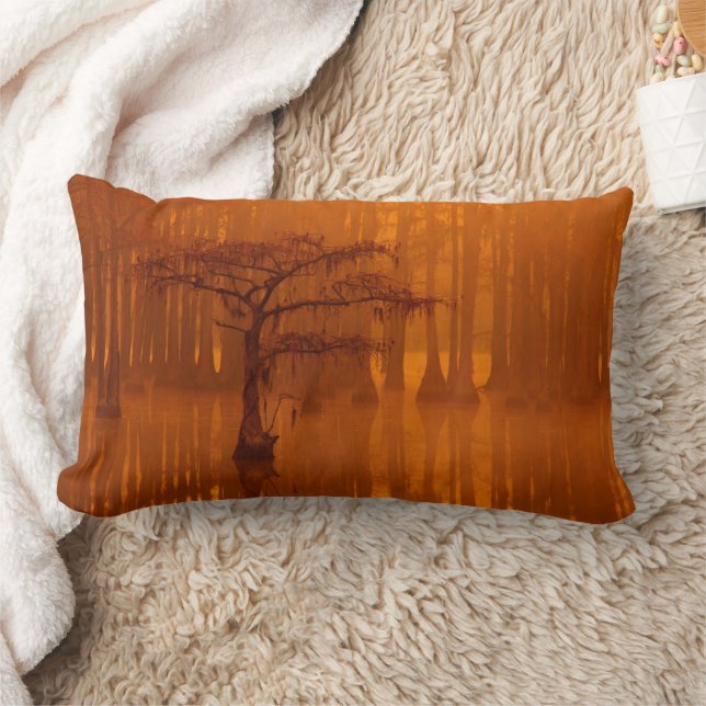 Cypress Trees | George Smith State Park Lumbar Pillow (Blanket)