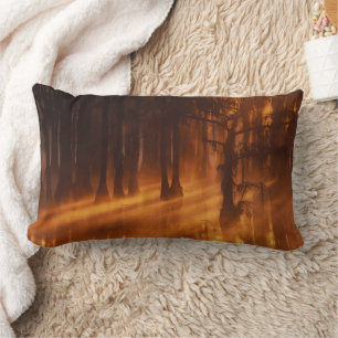 Cypress Trees George Smith State Park Lumbar Pillow