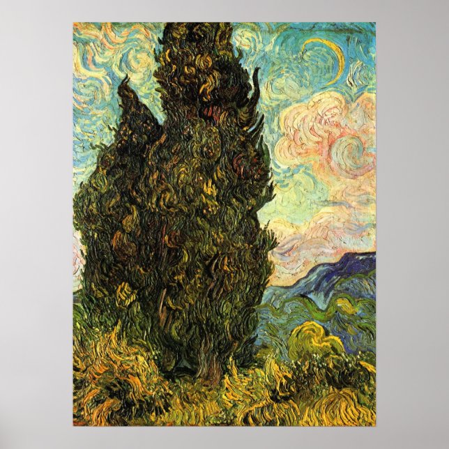 Cypresses by Vincent van Gogh Poster (Front)