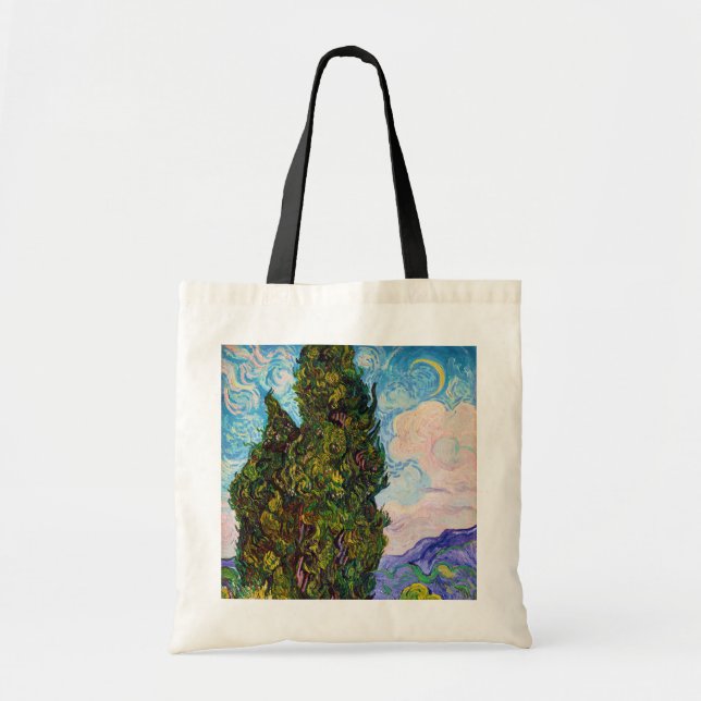 Cypresses, Van Gogh Tote Bag (Front)