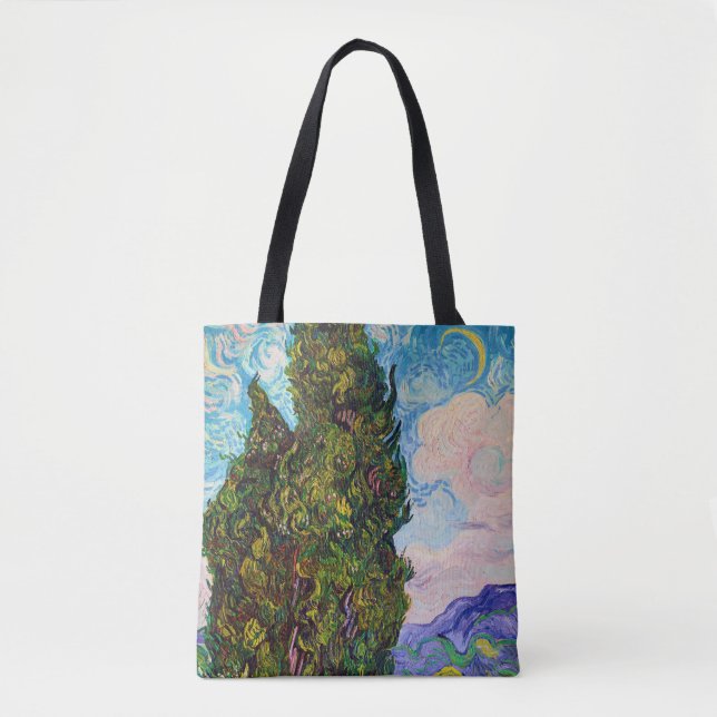 Cypresses, Van Gogh Tote Bag (Front)