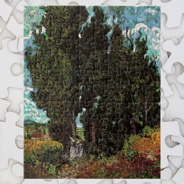 Cypresses with Female Figures by Vincent van Gogh Jigsaw Puzzle (Creator Uploaded)