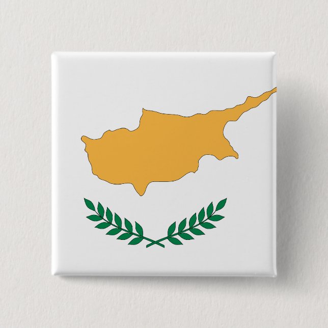 Cyprus 2 Inch Square Button (Front)