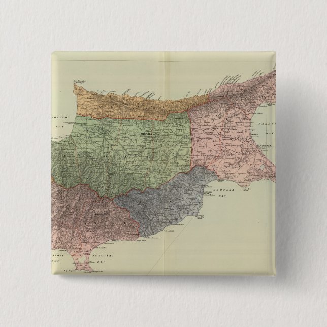Cyprus 2 Inch Square Button (Front)