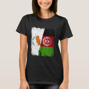 Cyprus Afghanistan Half Flag Cypriot Afghan Herita T-Shirt