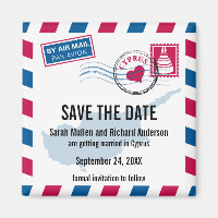 Cyprus Air Mail Wedding Save the Date
