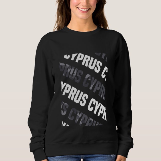 Cyprus Camo Pattern Grey Camouflage Sweatshirt (Front)