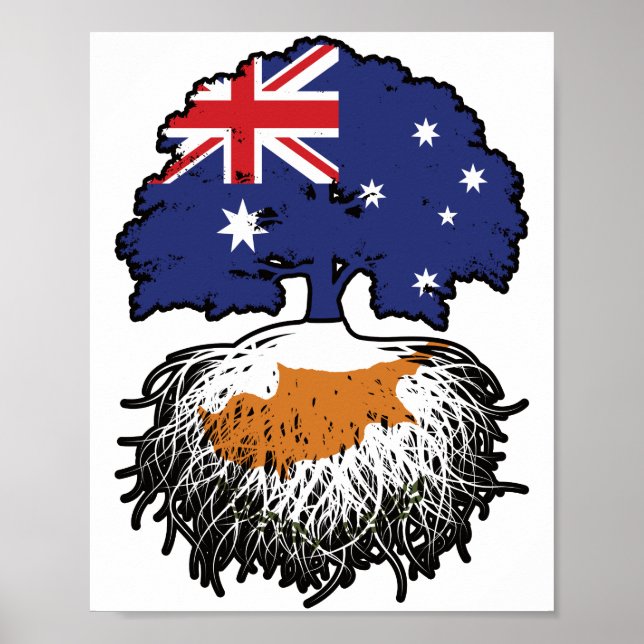 Cyprus Cypriot Australian Australia Tree Roots Poster (Front)
