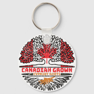 Cyprus Cypriot Cypriote Canadian Canada Tree Roots Keychain