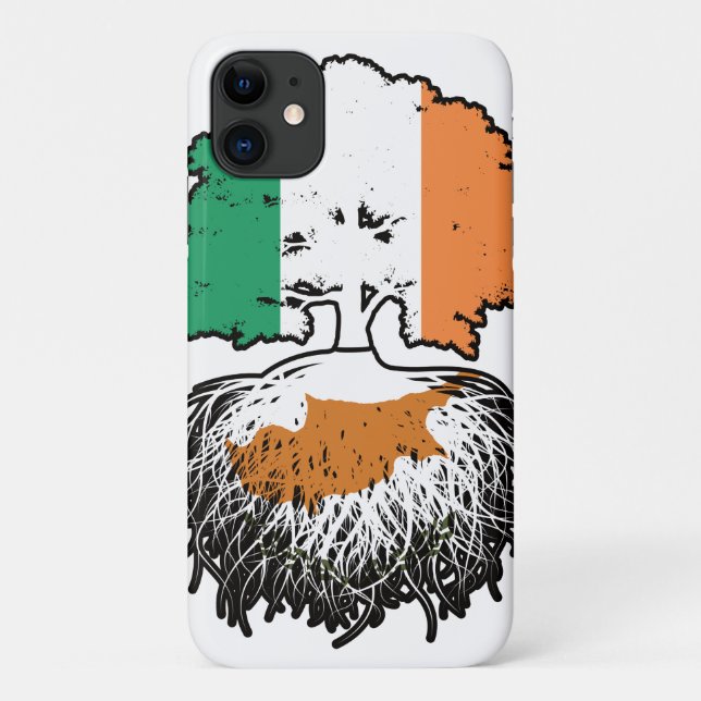 Cyprus Cypriot Irish Ireland Tree Roots Flag Case-Mate iPhone Case (Back)