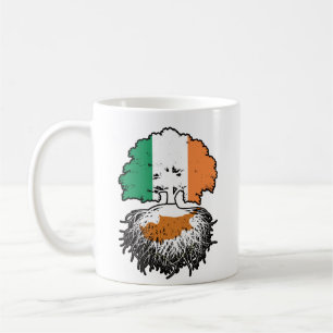 Cyprus Cypriot Irish Ireland Tree Roots Flag Coffee Mug