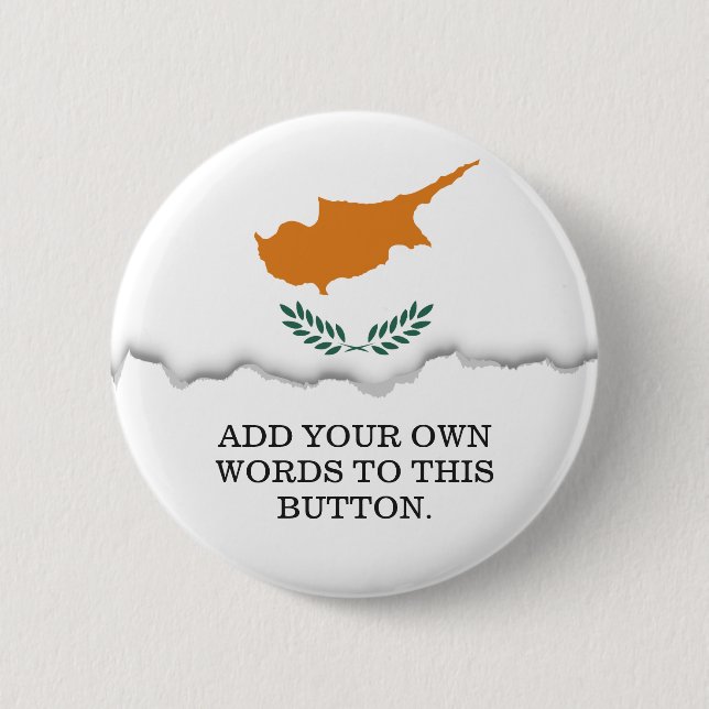 Cyprus Flag 2 Inch Round Button (Front)