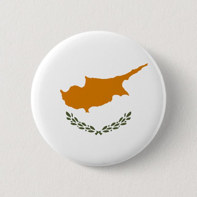 Cyprus Flag 2 Inch Round Button (Front)
