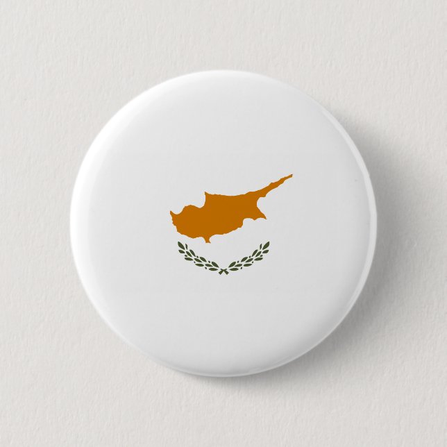 Cyprus Flag 2 Inch Round Button (Front)