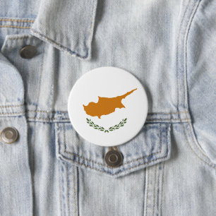 Cyprus flag 3 inch round button