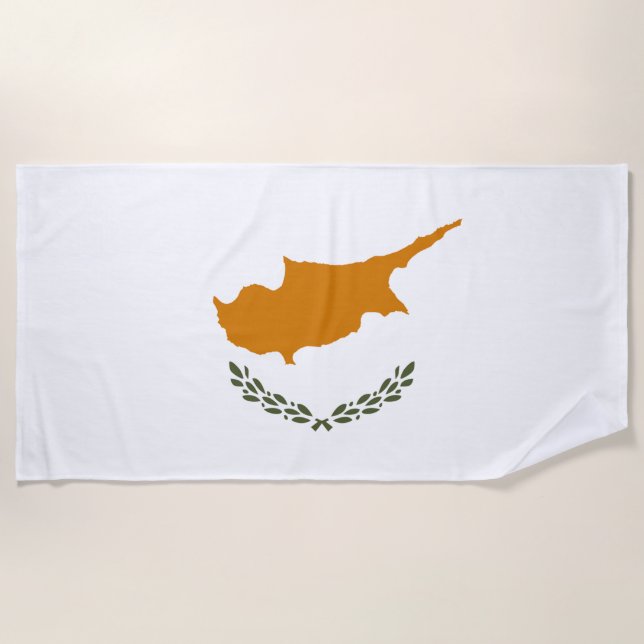 Cyprus Flag Beach Towel (Front)