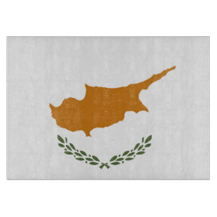 Cyprus flag cutting board