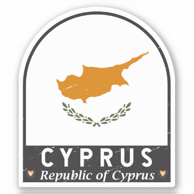 Cyprus Flag Emblem Distressed Vintage (Front)