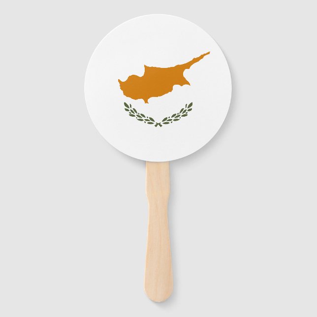 Cyprus Flag Hand Fan (Front)