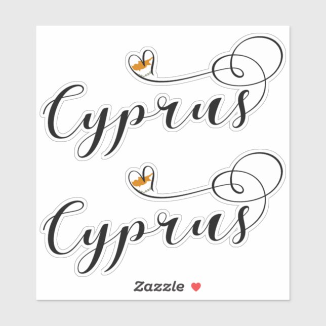 Cyprus Flag Heart, Cypriot (Sheet)
