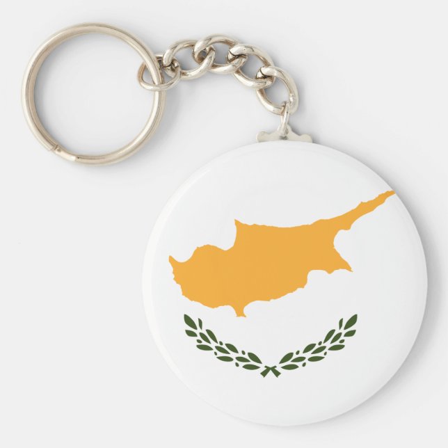 Cyprus Flag Keychain (Front)