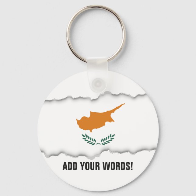 Cyprus Flag Keychain (Front)