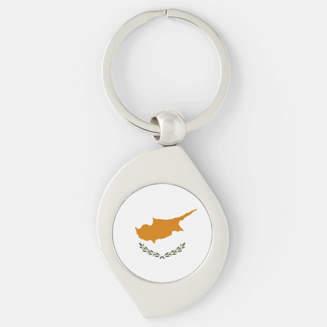 Cyprus Flag Keychain (Front)