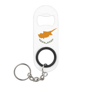 Cyprus Flag Keychain Bottle Opener